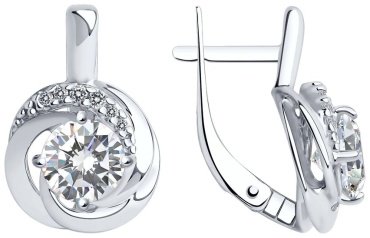 Серьги SOKOLOV 94023024-sk22 вес 3.5 г серебро, фианит купить,22577