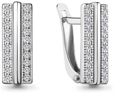 AQUAMARINE 48451А серебро, фианит купить,22023