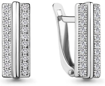 AQUAMARINE 48451А серебро, фианит купить,22023