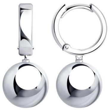 Серьги SOKOLOV 94024775 вес 6.85 г серебро, без вставок купить,47086