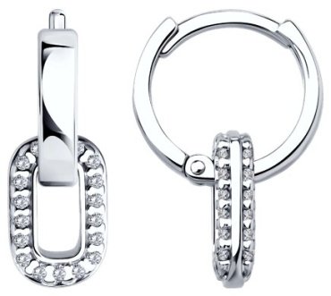 Серьги SOKOLOV 94026813 вес 3.13 г серебро, фианит купить,25650