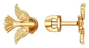 Пусеты SOKOLOV 93020716 вес 1.83 г серебро, без вставок купить,15999
