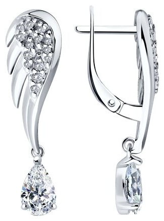 Серьги SOKOLOV 94026613 вес 3.97 г серебро, фианит купить,24624
