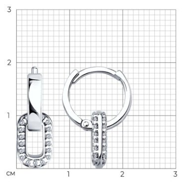 Серьги SOKOLOV 94026813 вес 3.13 г серебро, фианит купить,25650