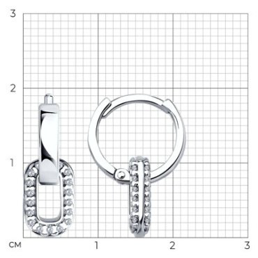 Серьги SOKOLOV 94026813 вес 3.13 г серебро, фианит купить,25650