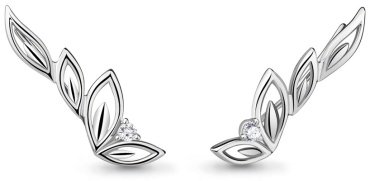 Серьги AQUAMARINE 45508А вес 2.5 г серебро, фианит купить,23408
