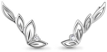 Серьги AQUAMARINE 45508А вес 2.5 г серебро, фианит купить,23408