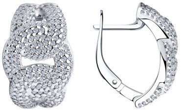Серьги SOKOLOV 94025298 вес 7.31 г серебро, фианит купить,28931