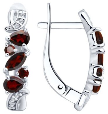 Серьги SOKOLOV 92021782 вес 2.81 г серебро, фианит купить,27262