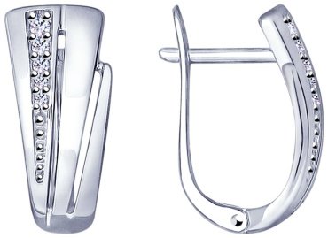 Серьги SOKOLOV 94022835 вес 3.07 г серебро, фианит купить,21575