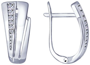 Серьги SOKOLOV 94022835 вес 3.07 г серебро, фианит купить,21575