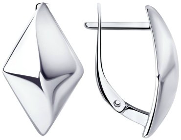 Серьги Diamant 94-120-00610-1 вес 3.57 г серебро, без вставок купить,22572