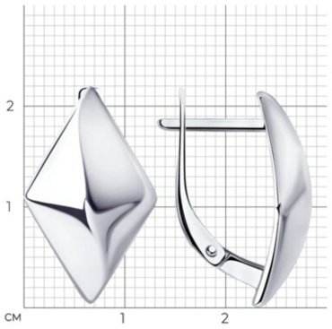 Серьги Diamant 94-120-00610-1 вес 3.57 г серебро, без вставок купить,22572