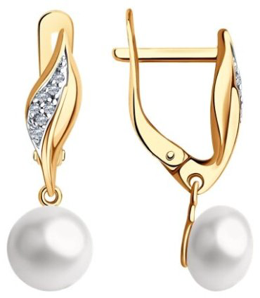 Серьги Diamant 93-321-01934-1 вес 3.01 г серебро, культивированный жемчуг, фианит - ForteMarket Серьги Diamant 93-321-01934-1 вес 3.01 г серебро, культивированный жемчуг, фианит купить,23768