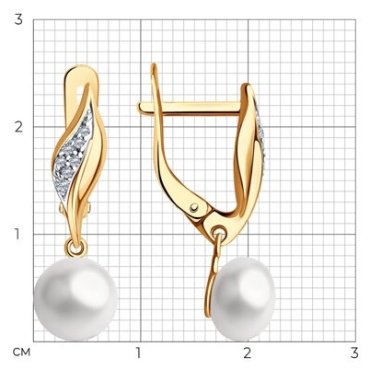 Серьги Diamant 93-321-01934-1 вес 3.01 г серебро, культивированный жемчуг, фианит - ForteMarket Серьги Diamant 93-321-01934-1 вес 3.01 г серебро, культивированный жемчуг, фианит купить,23768