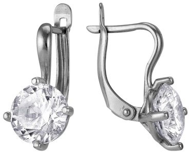 Серьги Красная пресня 3382715 вес 5.6 г серебро, фианит купить,19639