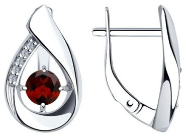 Серьги Diamant 94-320-00695-2 вес 3.27 г серебро, фианит купить,25650