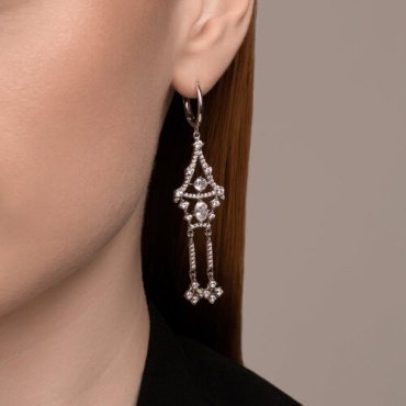 Серьги SOKOLOV 94026478 вес 9.58 г серебро, фианит купить,50564
