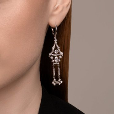 Серьги SOKOLOV 94026478 вес 9.58 г серебро, фианит купить,50564