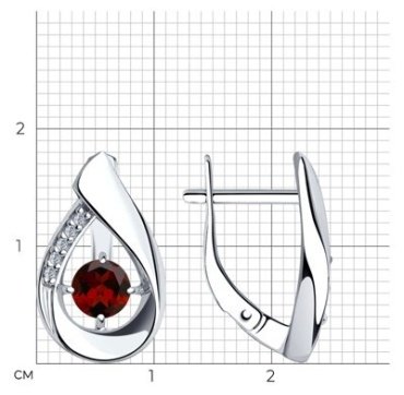 Серьги Diamant 94-320-00695-2 вес 3.27 г серебро, фианит купить,25650