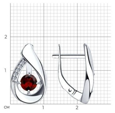 Серьги Diamant 94-320-00695-2 вес 3.27 г серебро, фианит купить,25650