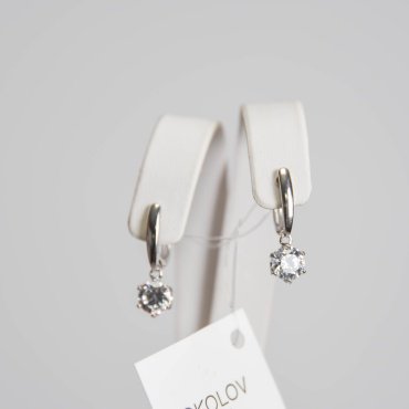 Серьги SOKOLOV 94021995 вес 3.47 г серебро, фианит купить,17349