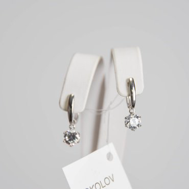 Серьги SOKOLOV 94021995 вес 3.47 г серебро, фианит купить,17349