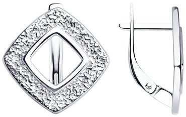 Серьги Diamant 94-120-01578-1 вес 3.8 г серебро, фианит купить,15470
