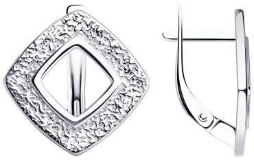 Серьги Diamant 94-120-01578-1 вес 3.8 г серебро, фианит купить,15470