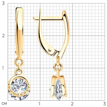 Серьги SOKOLOV 93021049 вес 3.34 г серебро, фианит купить,25650
