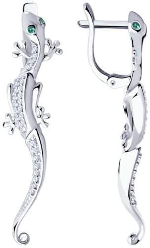 Серьги SOKOLOV 94021399 вес 4.28 г серебро, фианит купить,28728