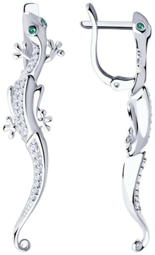 Серьги SOKOLOV 94021399 вес 4.28 г серебро, фианит купить,28728