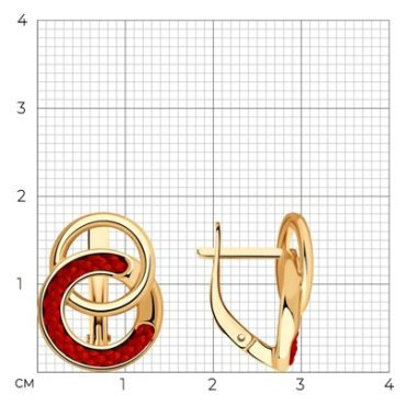 Серьги Diamant 93-120-01882-3 вес 4.38 г серебро, без вставок купить,13595