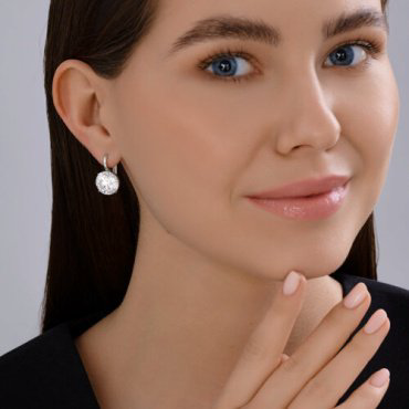 Серьги SOKOLOV 94026910_s вес 7.33 г серебро, фианит купить,32599