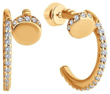 Серьги Diamant 93-122-02048-1 вес 3.43 г серебро, фианит купить,16744