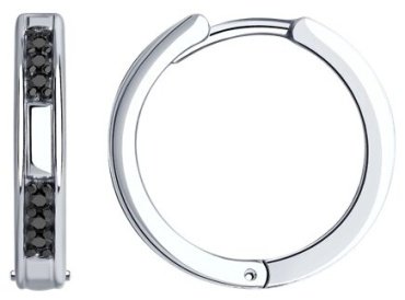 Серьги Diamant 94-120-01632-1 вес 6.46 г серебро, фианит купить,29527