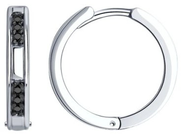 Серьги Diamant 94-120-01632-1 вес 6.46 г серебро, фианит купить,29527