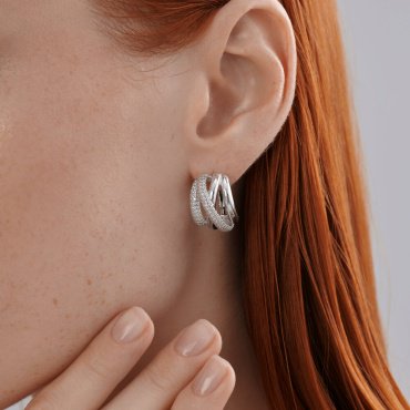 Серьги SOKOLOV 94027051 вес 7.84 г серебро, фианит купить,38988