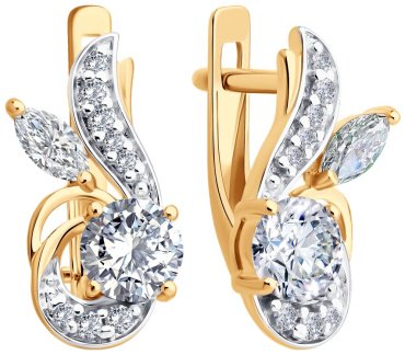 Серьги SOKOLOV 93022459 вес 2.76 г серебро, фианит купить,21500