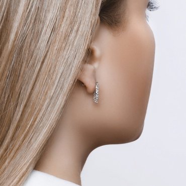 Пусеты SOKOLOV 94023515 вес 2.74 г серебро, фианит купить,25324