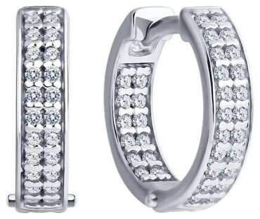 Серьги SOKOLOV 94025840 вес 2.76 г серебро, фианит купить,16995
