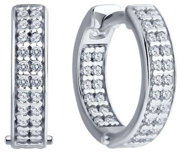 Серьги SOKOLOV 94025840 вес 2.76 г серебро, фианит купить,16995