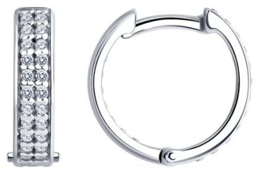 Серьги SOKOLOV 94025840 вес 2.76 г серебро, фианит купить,16995