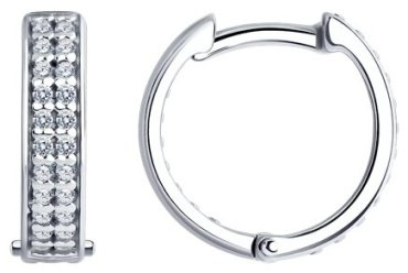Серьги SOKOLOV 94025840 вес 2.76 г серебро, фианит купить,16995