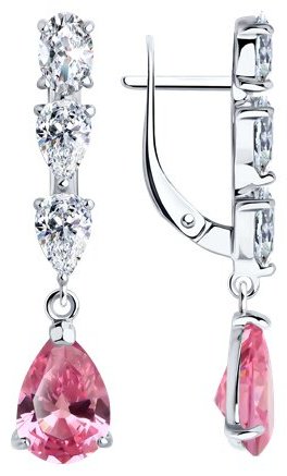 Серьги SOKOLOV 94026776 вес 4.53 г серебро, фианит купить,25553