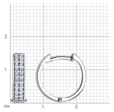Серьги SOKOLOV 94025840 вес 2.76 г серебро, фианит купить,16995