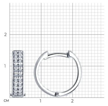 Серьги SOKOLOV 94025840 вес 2.76 г серебро, фианит купить,16995