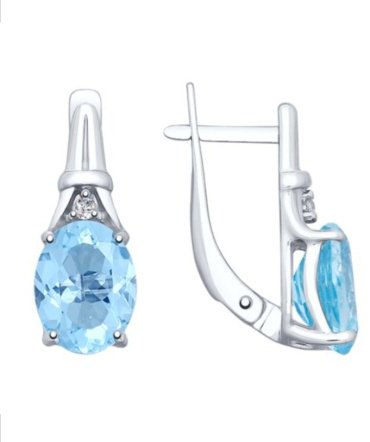 Серьги SOKOLOV 92022024 вес 3.12 г серебро, фианит купить,NaN