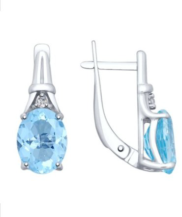 Серьги SOKOLOV 92022024 вес 3.12 г серебро, фианит купить,NaN