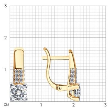 Серьги SOKOLOV 93022370 вес 2.41 г серебро, фианит купить,24345